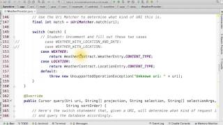 Codifique o ContentProvider: onCreate