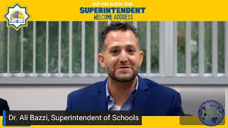 Superintendent Welcome Address 2025-2026