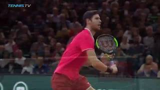 Hot Shot: Khachanov Shows Exquisite Touch With Drop Volley In Paris 2018