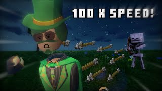 Minecraft but at 100X Speed | LIVE!! 🔴 Shorts