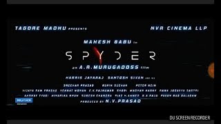 Spyder new trailer | Mahesh babu |