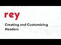 Building the header with Rey theme