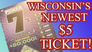 WISCONSIN'S NEWEST $5 TICKET!! POWER 7'S! Wisconsin Lottery Scratch Offs!!