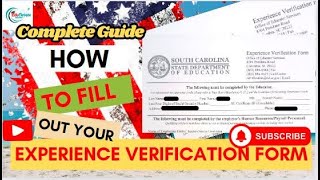 How To Fill Out The Experience Verification Form | International Teacher
