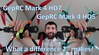 Vibration and resonance analysis of GepRC Mark 4 5inch and 7inch drones