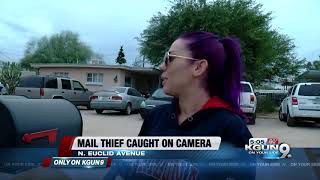 Mail thief caught on camera