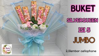 SILVERQUEEN BOUQUET // Isi 5 jumbo // Diy buket coklat silverqueen // How to make bouquet