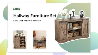 SoBuy Hallway Furniture Set | Shoe bench | Shoe cabinet | Storage cabinet | Sideboard | FSR118-N