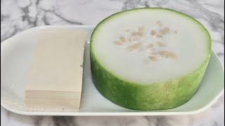 Eat more winter melon in autumn, add a piece of tofu, neither stir-fry nor stew, the whole fam