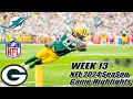 Green Bay Packers Vs. Miami Dolphins Week 13 Game Highlights | NFL 2024 Season