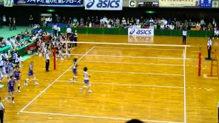 2012黒鷲旗準々決勝　東レｖｓトヨタ車体