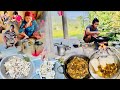 Mushroom and rice Cooking eating In village||Nepali Family eating food|| Nepali Village Cooking