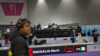 FIE Fencing World Cup 2025 Jan (HK) Women's foil Semi SINIGALIA Martina vs UENO Yuka  20250111