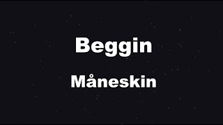 Karaoke♬ Beggin' - Måneskin 【No Guide Melody】 Instrumental