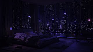 Rain ASMR: Rain for Relaxation in a Cozy Bedroom with City View