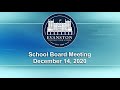 School Board Meeting 12/14/20