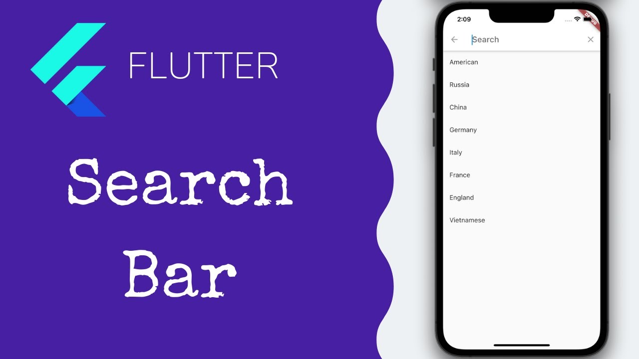 Flutter: Search Bar - YouTube