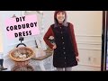 DIY Corduroy Button Dress Transformation | Crafty Amy