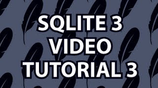 SQLite3 Tutorial 3