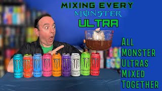 Mixing Every Monster Ultra Energy Drink Together. Monster Ultra Swampwater!