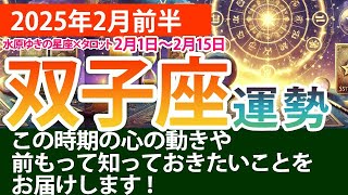 ふたご座【2025年2月前半の運勢】少しずつ着実に進む2週間！タロットと星の導き✨