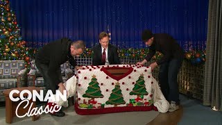 Conan’s Desk Gets An Ugly Christmas Sweater | Late Night with Conan O’Brien