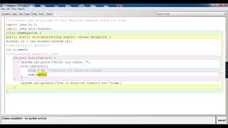 SUM OF NEGATIVE NUMBERS FOR LOOP