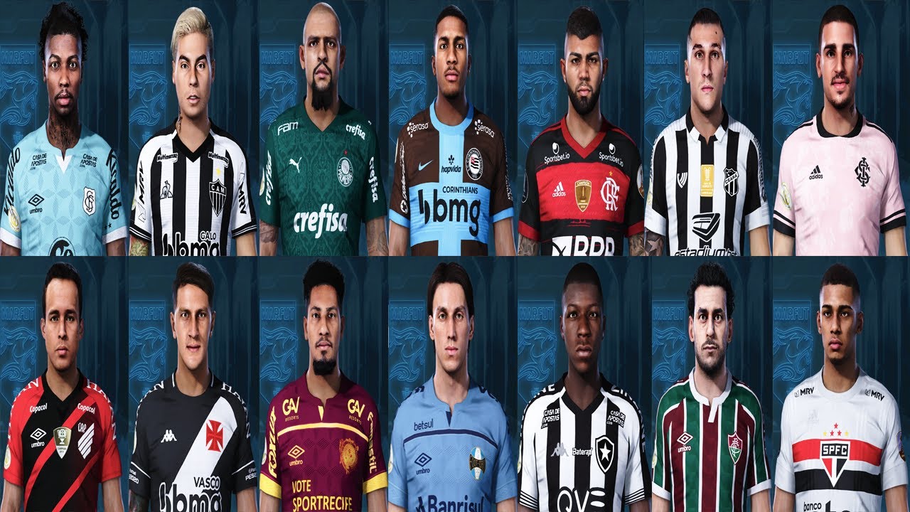 4K PES 2021 - TODAS FACES DO BRASILEIRÃO 2020 NO PATCH MARFUT 1.3 - YouTube