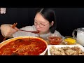 🔥spicy jjamppong noodles u0026 sweet and sour pork koreanfood mukbang asmr