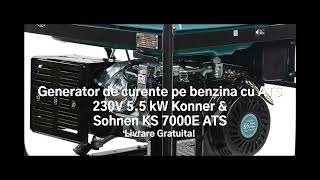 Generator de curent pe benzina cu ATS 230V 5.5 kW Konner \u0026 Sohnen KS 7000E ATS