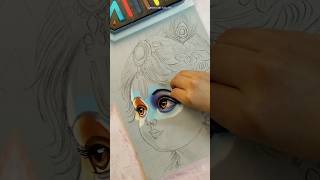 ✨ Cute Krishna Drawing 😘 #art #drawing #shorts #shortvideo #youtubeshorts