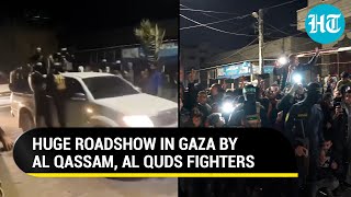Watch: Hamas' Rare Joint Roadshow With Islamic Jihad; Gaza Cheers As Hostages Freed | Israel Truce