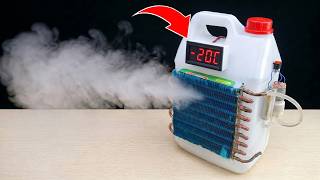 Genius Invention by a 65-Year-Old Man! 😱 -20°C Ice-Cold Air Cooler Using an Old Plastic Container ❄️