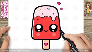 How To Draw A Cute Juice Glass Watermelon Drink For Kids Step By Step