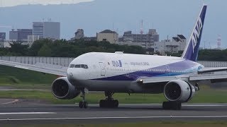 【伊丹空港】ANA ボーイング B777-200 (JA716A) 着陸 landing