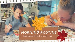 UPDATED FALL🍁 MORNING ROUTINE||HOMESCHOOL MOM OF 4