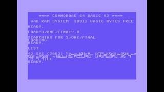 A one-line Commodore 64 program from 1985