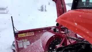 始動 トラクター除雪機