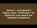 Array : Javascript Array map 