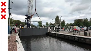 Timelapse - Vervangen sluisdeur Nieuwe Meerschutsluis