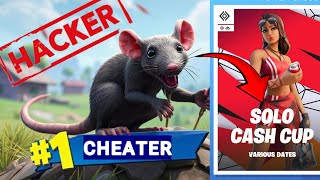 Rat Cheater Makes Money In A Solo Cash Cup ( Aimbot + Wall Hacks ) Exposing Fortnite Hackers!