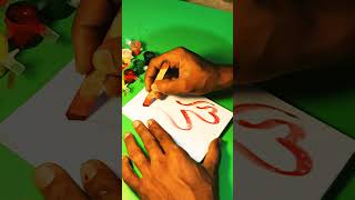 Beautiful Allah calligraphy|calligraphy for beginners #shorts