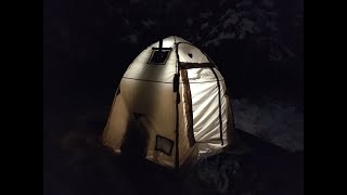 Hot tent Camping, With the GSTOVE Heat View