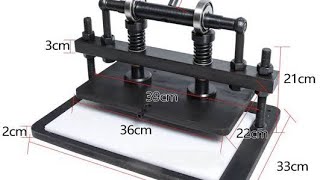 Leather clicker die press cutting manual machine #leathercraft #asmr #craft