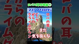 【ロバの耳 完結編！】ロバの耳 ジャンダルム攻略編⑤【クライムダウン】#北アルプス  #登山  #奥穂高岳  #shorts