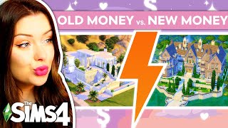 NEW MONEY vs. OLD MONEY Mansion Builds in The Sims 4