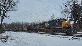 DUAL CSX! CP 528 - CSX 849E at Lambton - February 12, 2025