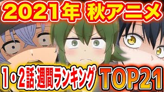 【2021年 秋アニメ】１・２話の感想 週間ランキング②【無職転生、８６-エイティシックス-、ブルーピリオド、先輩がうざい後輩の話、見える子ちゃん、ワールドトリガー３期、古見さんは、コミュ症です。】