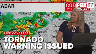 Tornado Warning Issued in Middle Tennessee (PAST COVERAGE)