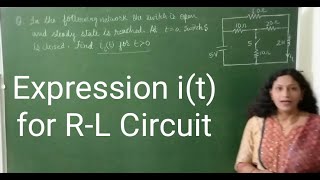 ic(t) expression for R-L circuit